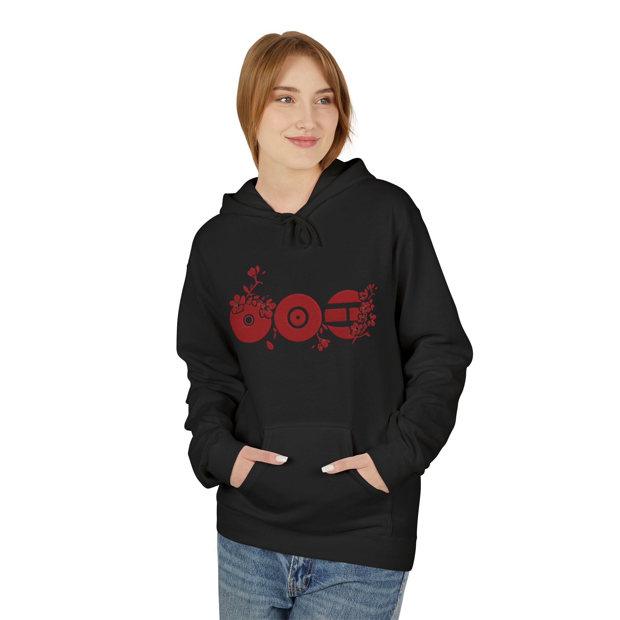 ARIRANG Cherry Blossom Hoodie With Traditional Floral Design