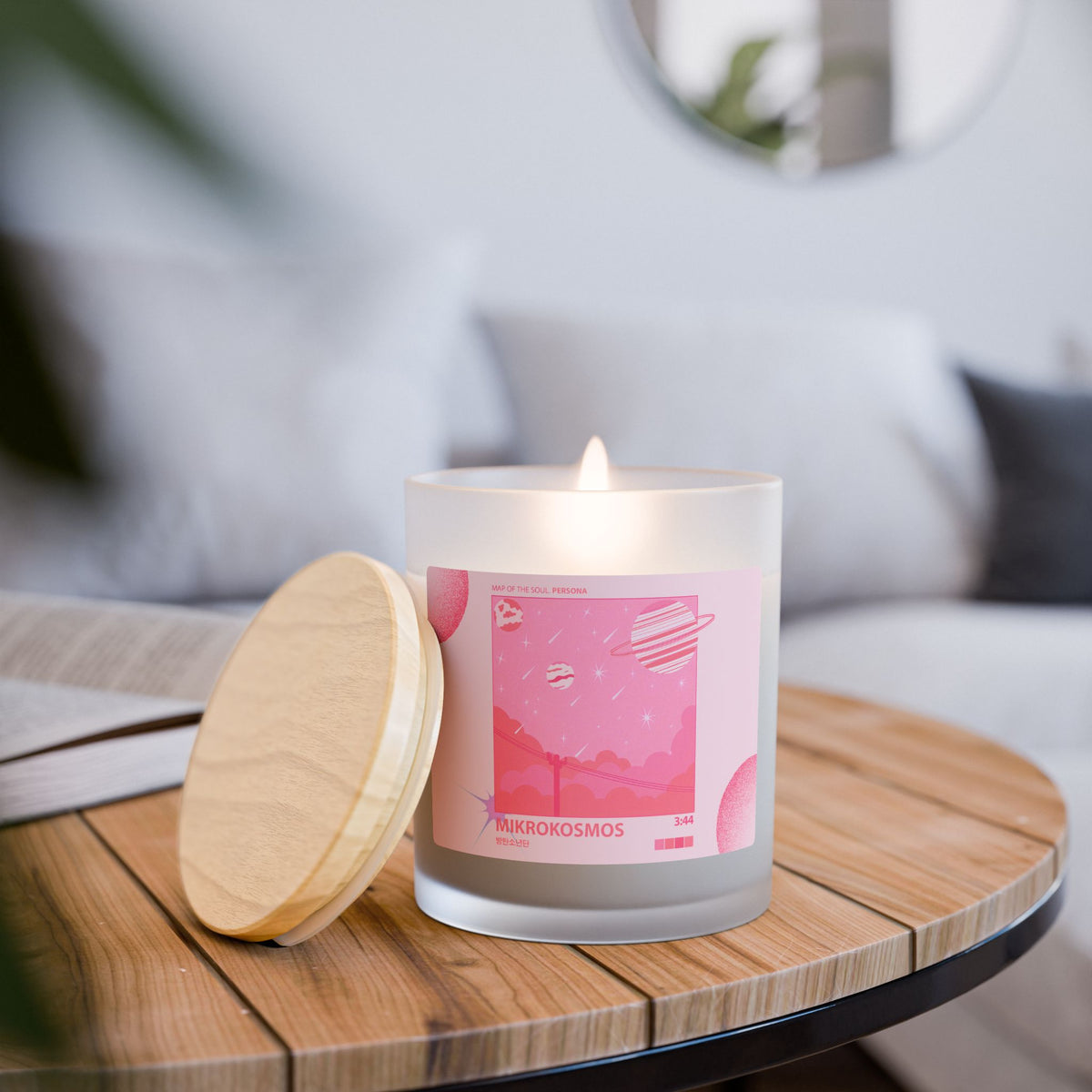 BTS Microcosmos Frosted Glass Candle — 11oz Mood & Space Scented Candle