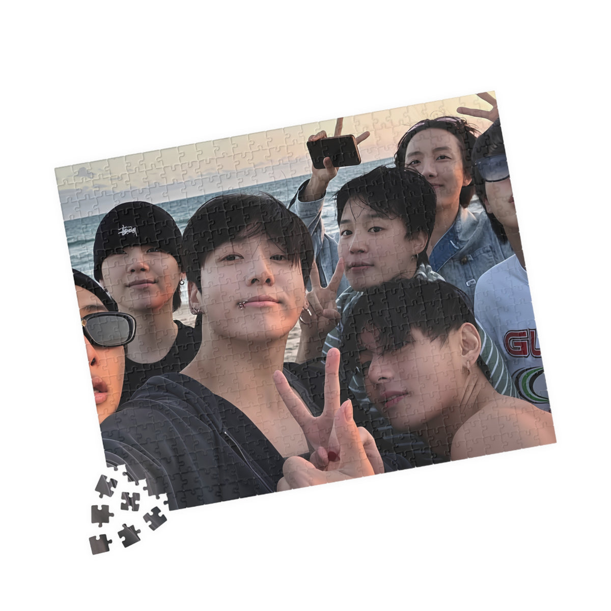 Photo Memory Puzzle — Beach Selfie Group Jigsaw (110/252/520/1014 pc)