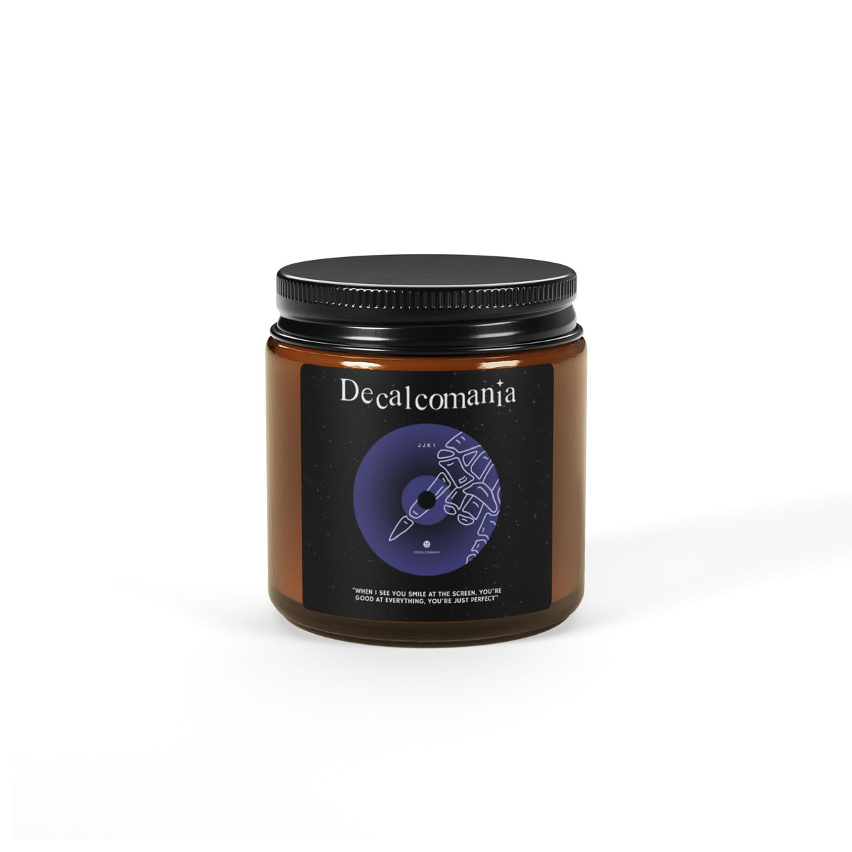 BTS Soy Candle — 'JUNGKOOK Decalcomania' Amber Jar Scented Candle