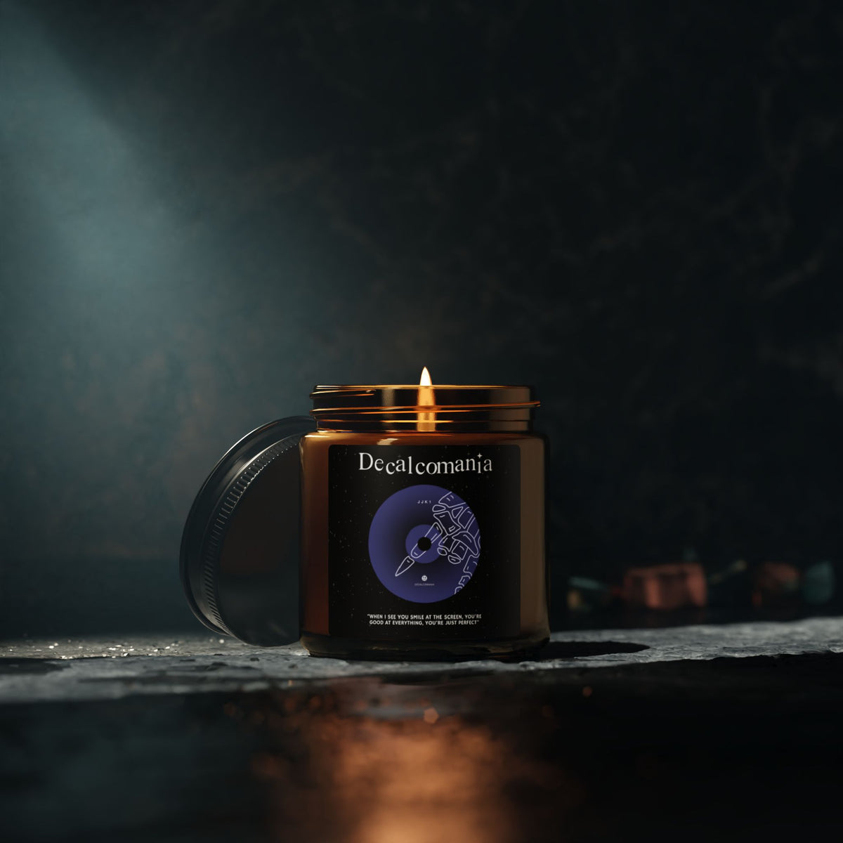 BTS Soy Candle — 'JUNGKOOK Decalcomania' Amber Jar Scented Candle
