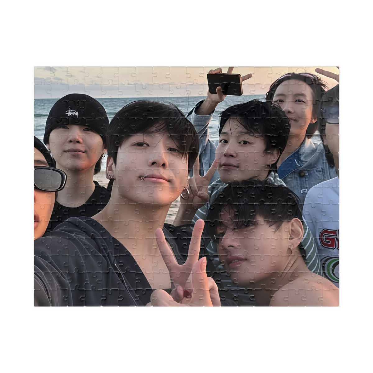 Photo Memory Puzzle — Beach Selfie Group Jigsaw (110/252/520/1014 pc)