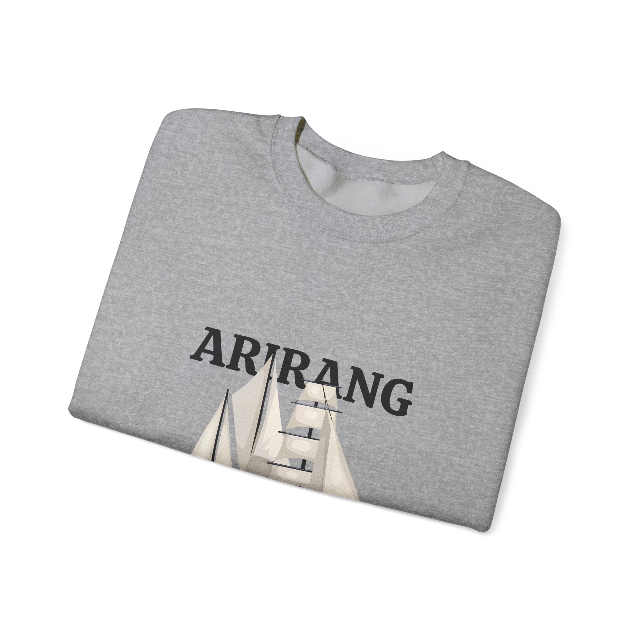 Arirang Sailboat Graphic Sweatshirt | BTS swim graphic in the back