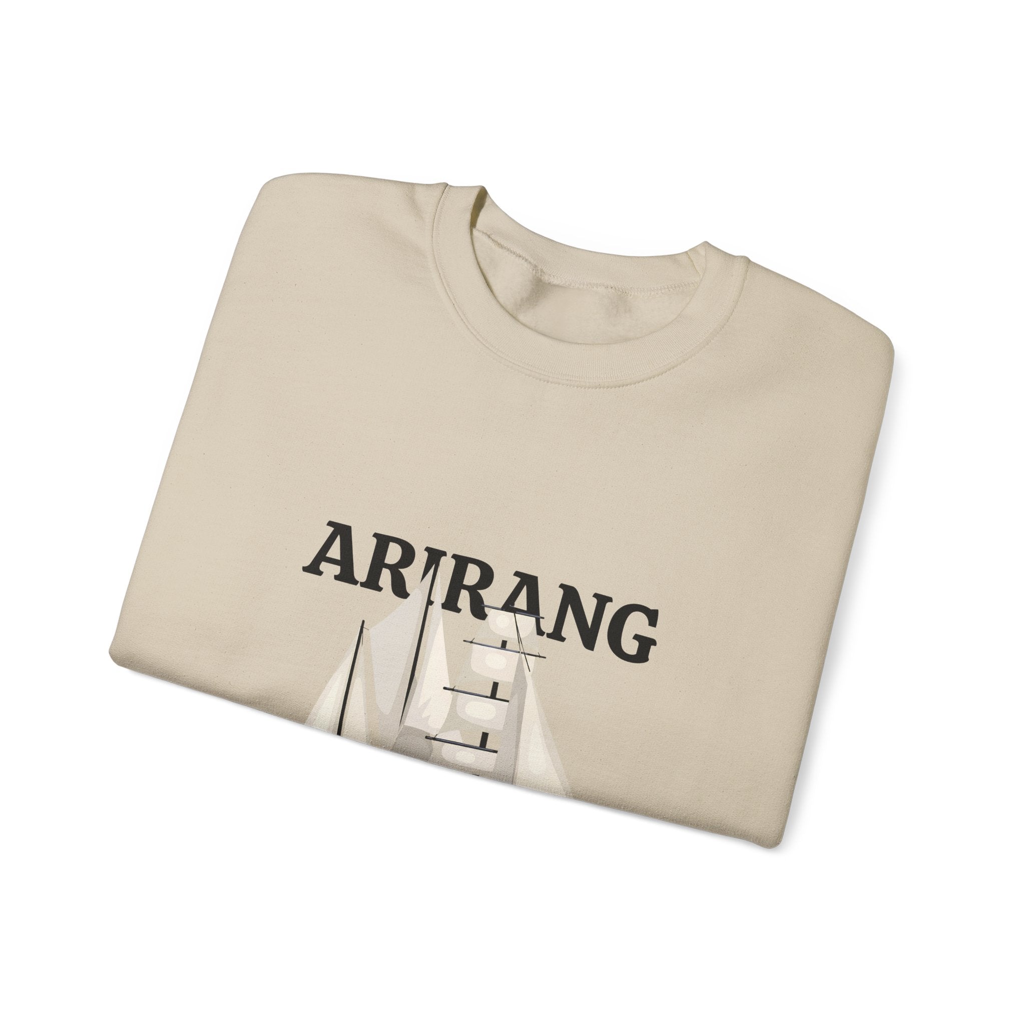Arirang Sailboat Graphic Sweatshirt | BTS swim graphic in the back