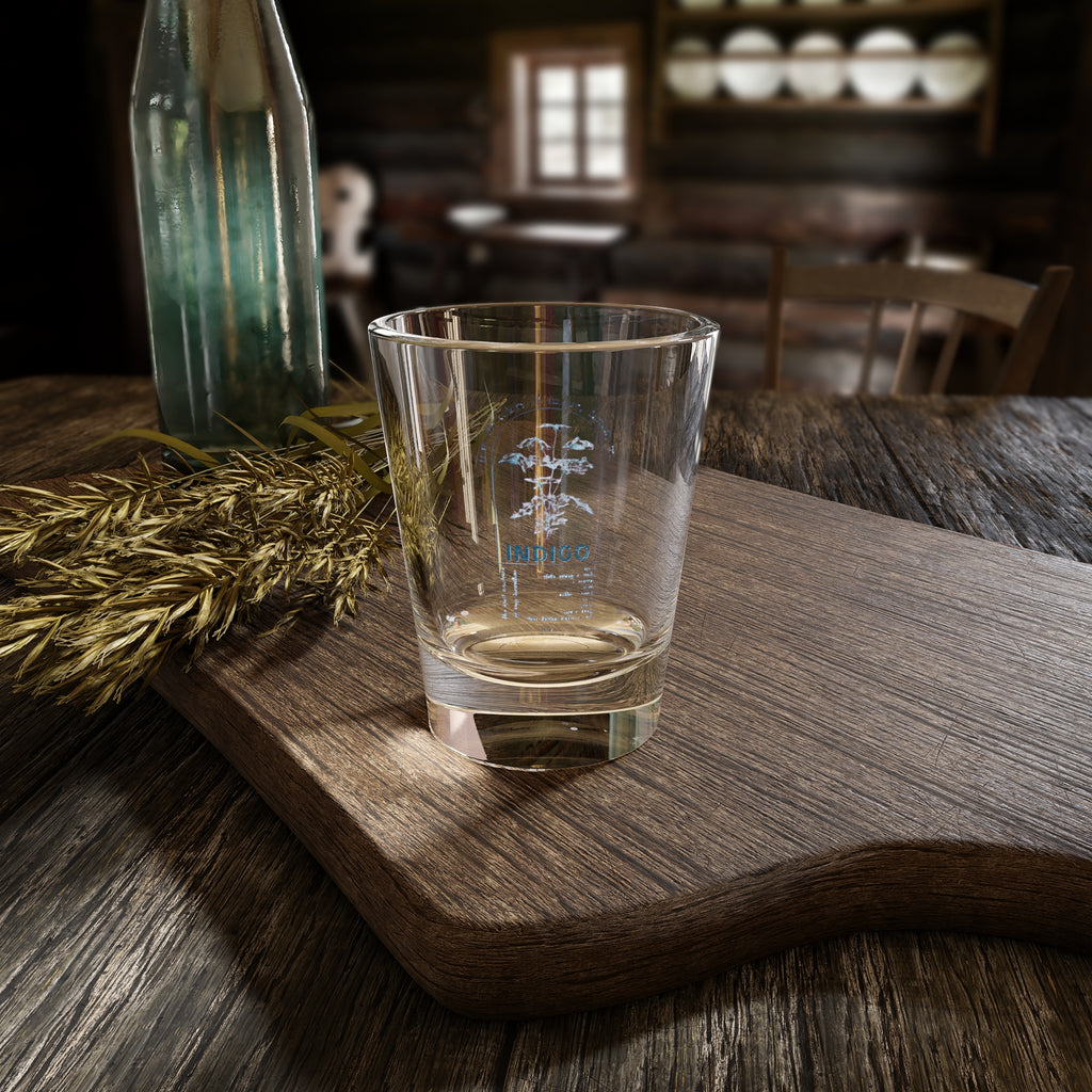 RM Indigo Stamp Shot Glass — 1.5 oz BTS