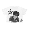 Jin Monochrome Portrait Graphic Crop Top