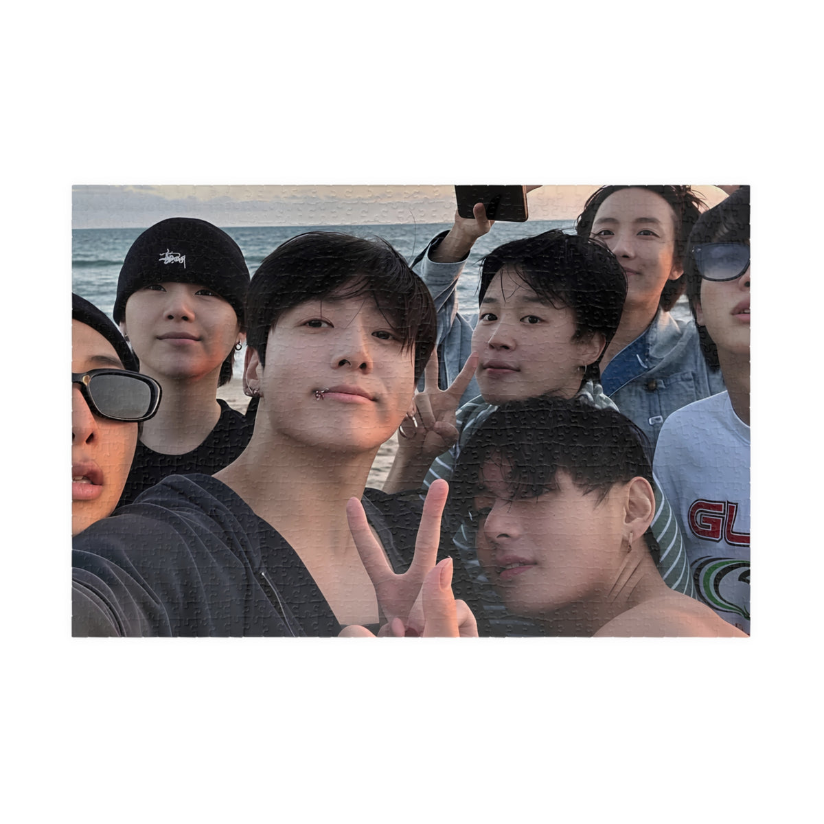 Photo Memory Puzzle — Beach Selfie Group Jigsaw (110/252/520/1014 pc)