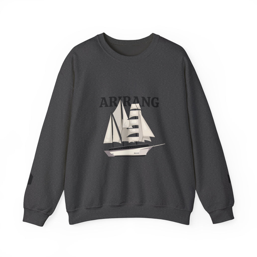 Arirang Sailboat Graphic Sweatshirt | BTS swim graphic in the back
