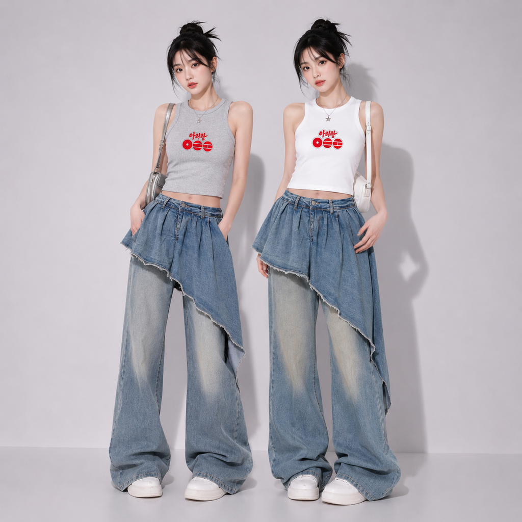 BTS Arirang Tank Top With logo and korean word Graphic