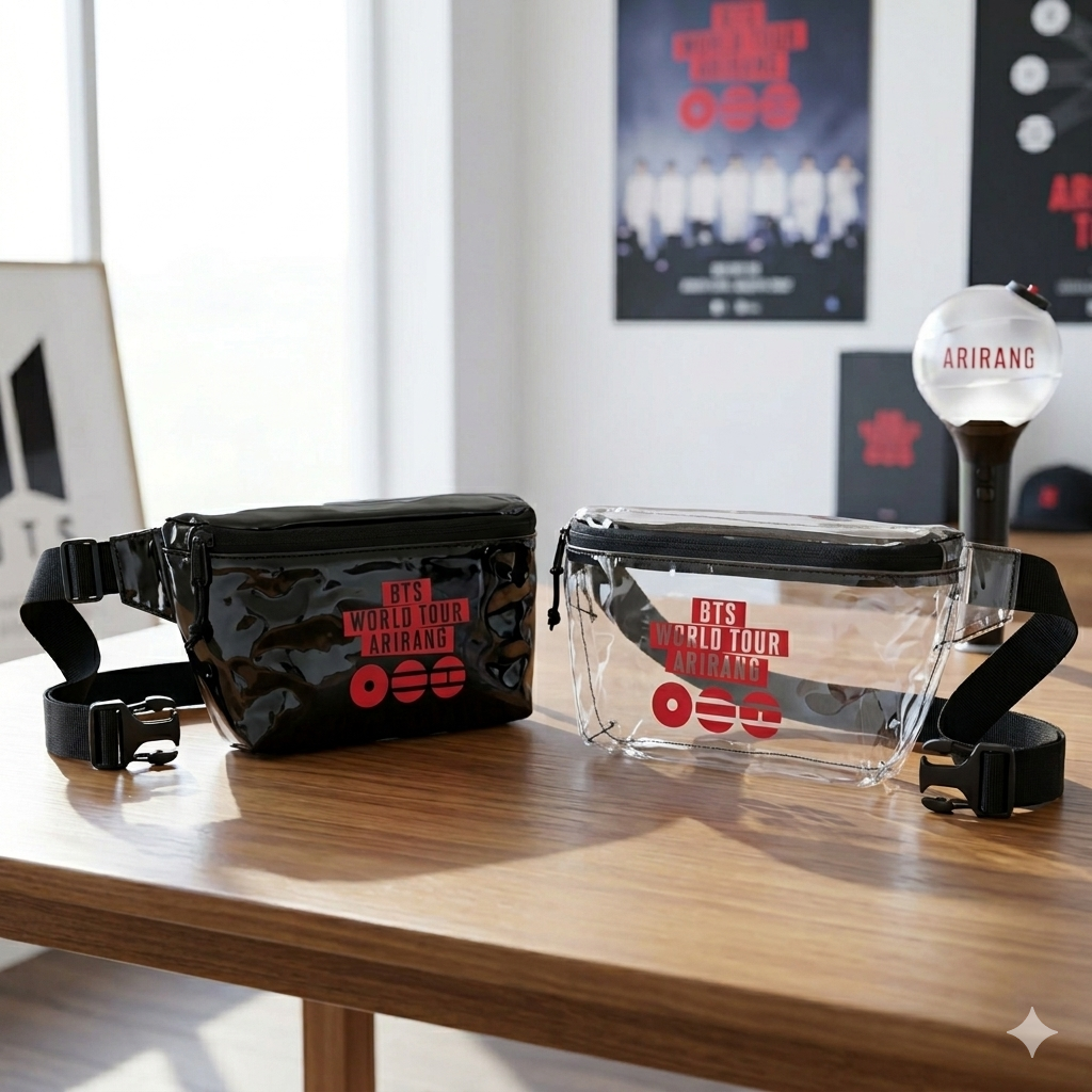 BTS World Tour Arirang Transparent Fanny Pack | BTS concert Clear Waist Bag