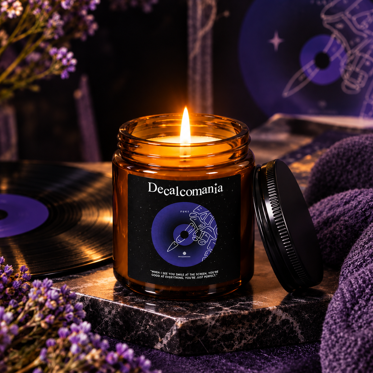 BTS Soy Candle — 'JUNGKOOK Decalcomania' Amber Jar Scented Candle