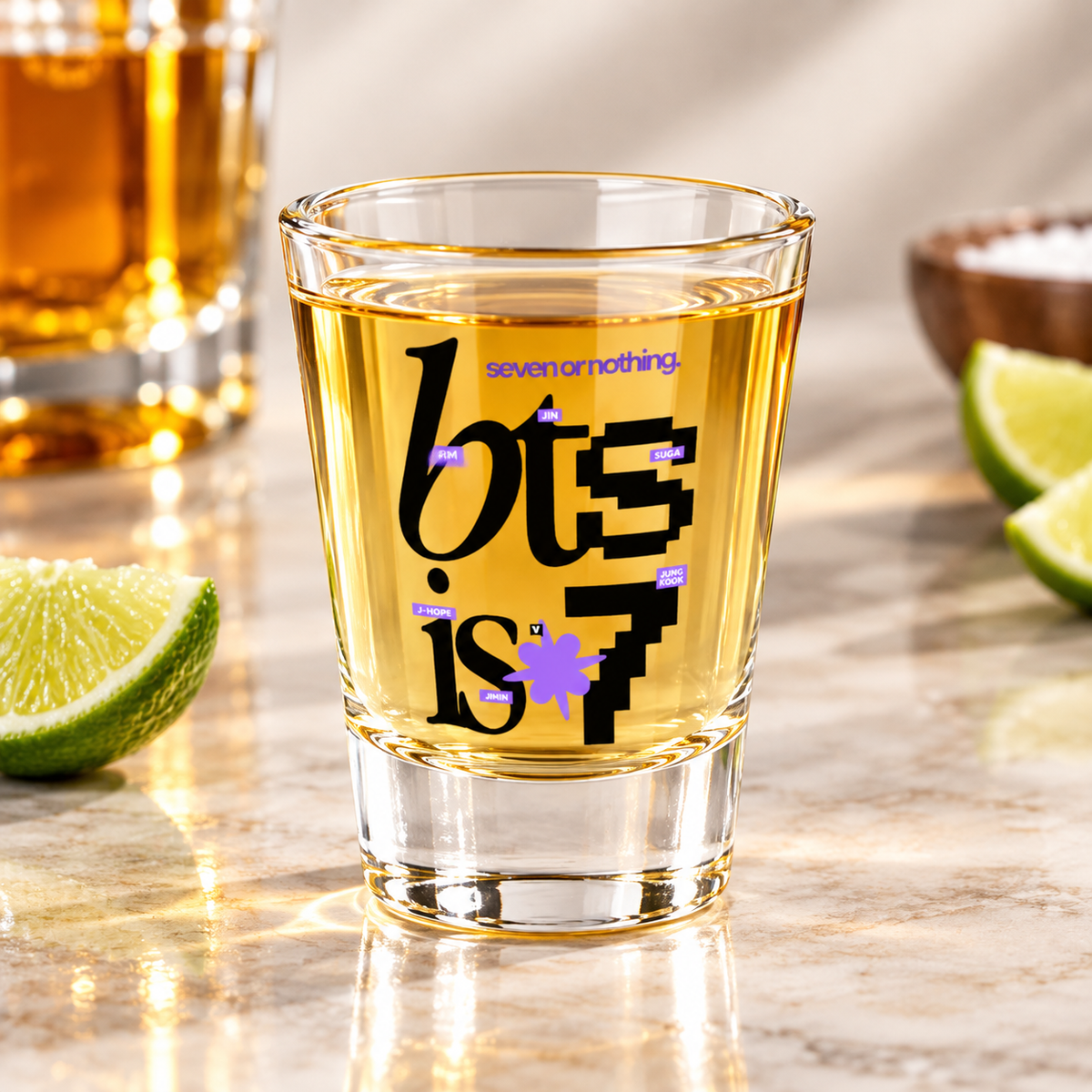 Shot Glass — BTS Is 7 Fan Shot Glass 1.5oz