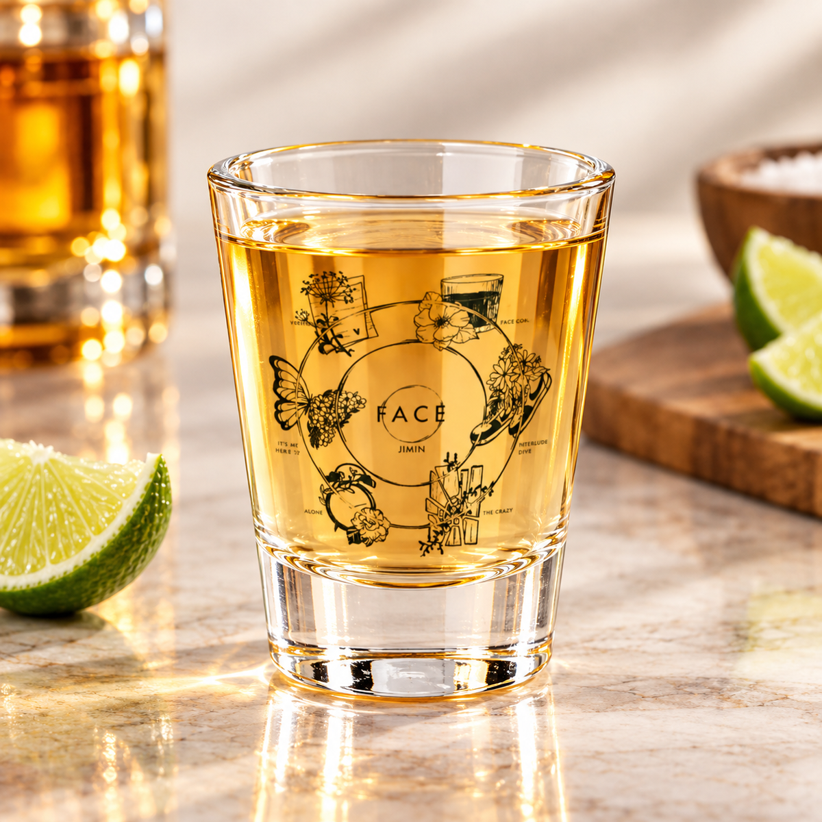 BTS Jimin FACE Shot Glass — 1.5oz