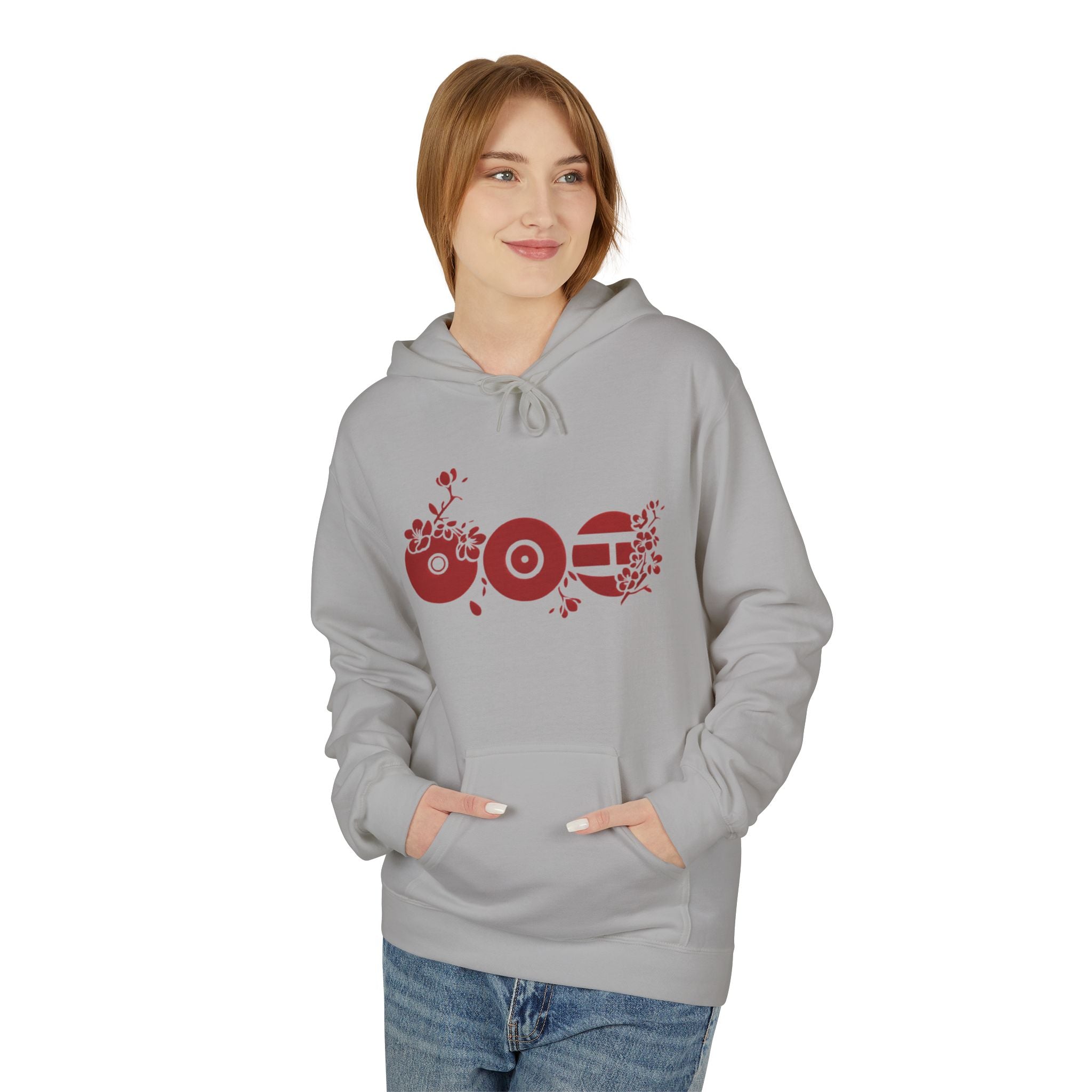 ARIRANG Cherry Blossom Hoodie With Traditional Floral Design