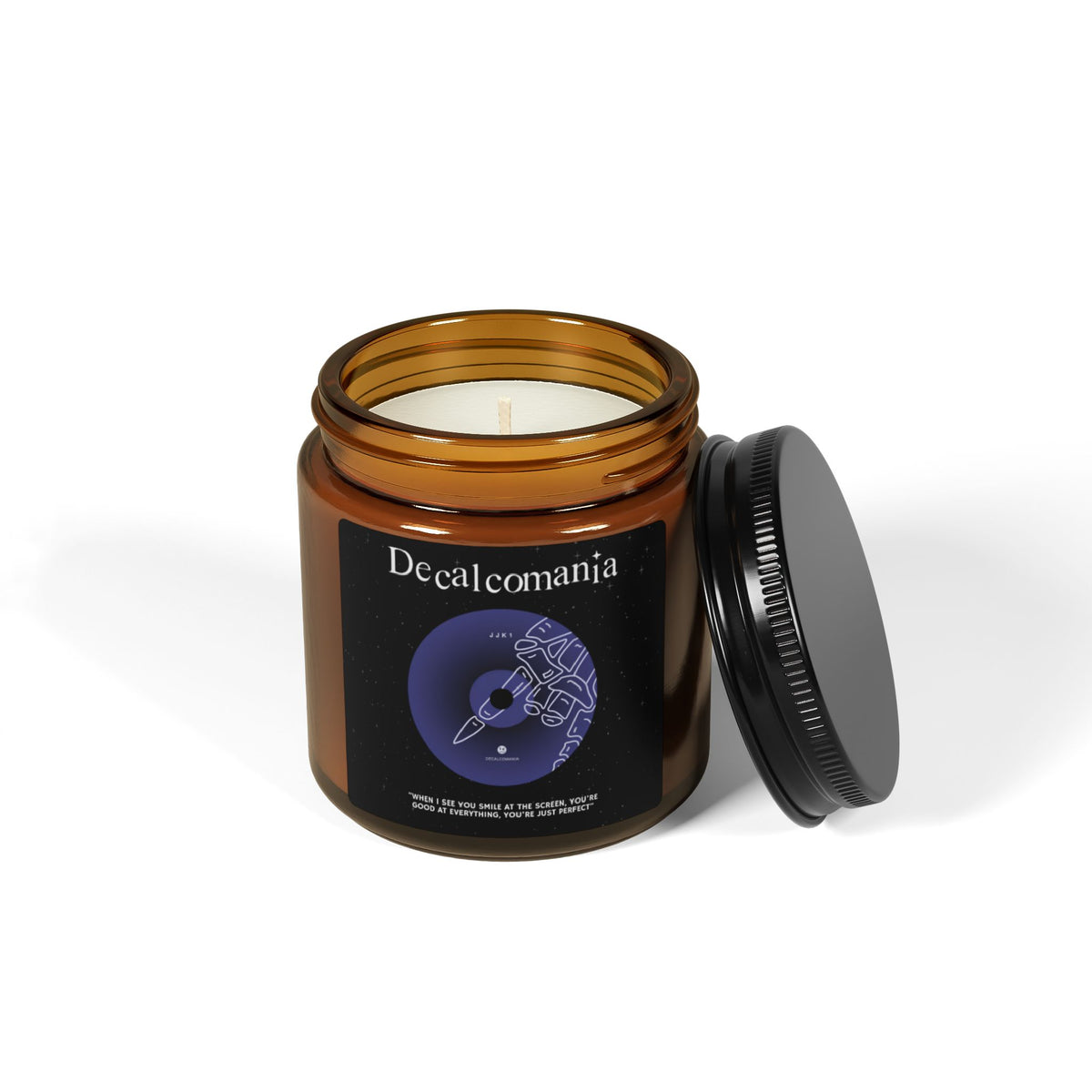 BTS Soy Candle — 'JUNGKOOK Decalcomania' Amber Jar Scented Candle