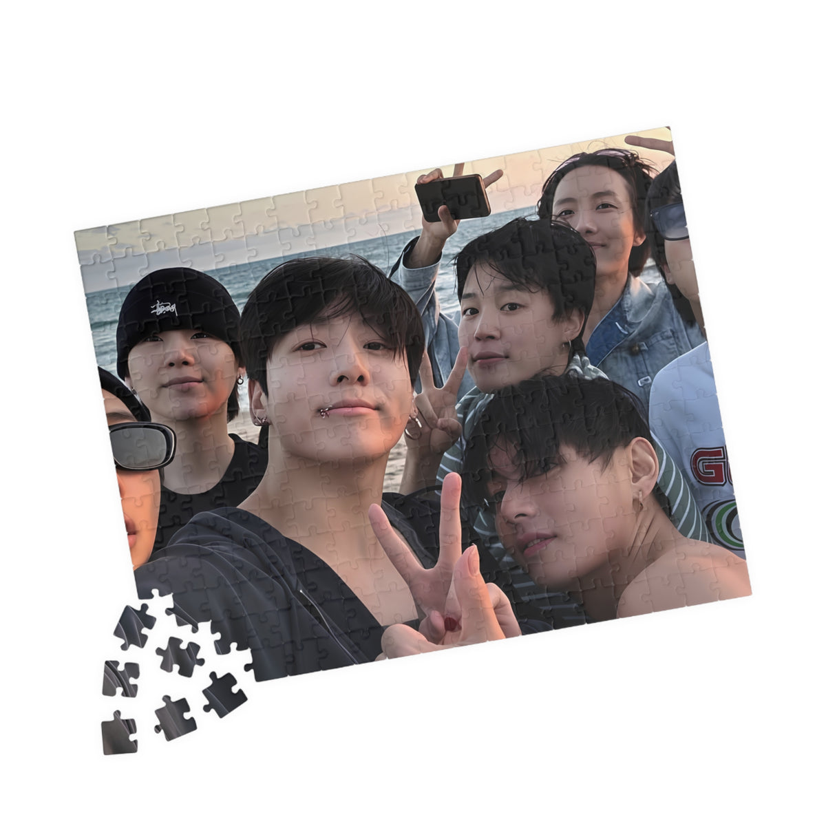 Photo Memory Puzzle — Beach Selfie Group Jigsaw (110/252/520/1014 pc)