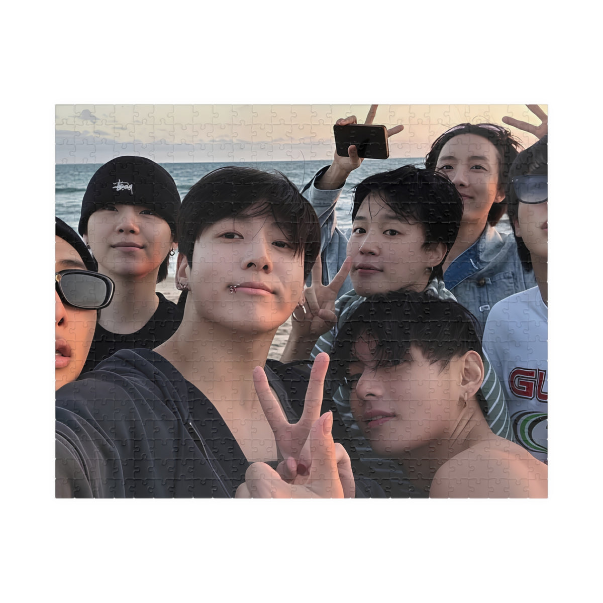 Photo Memory Puzzle — Beach Selfie Group Jigsaw (110/252/520/1014 pc)