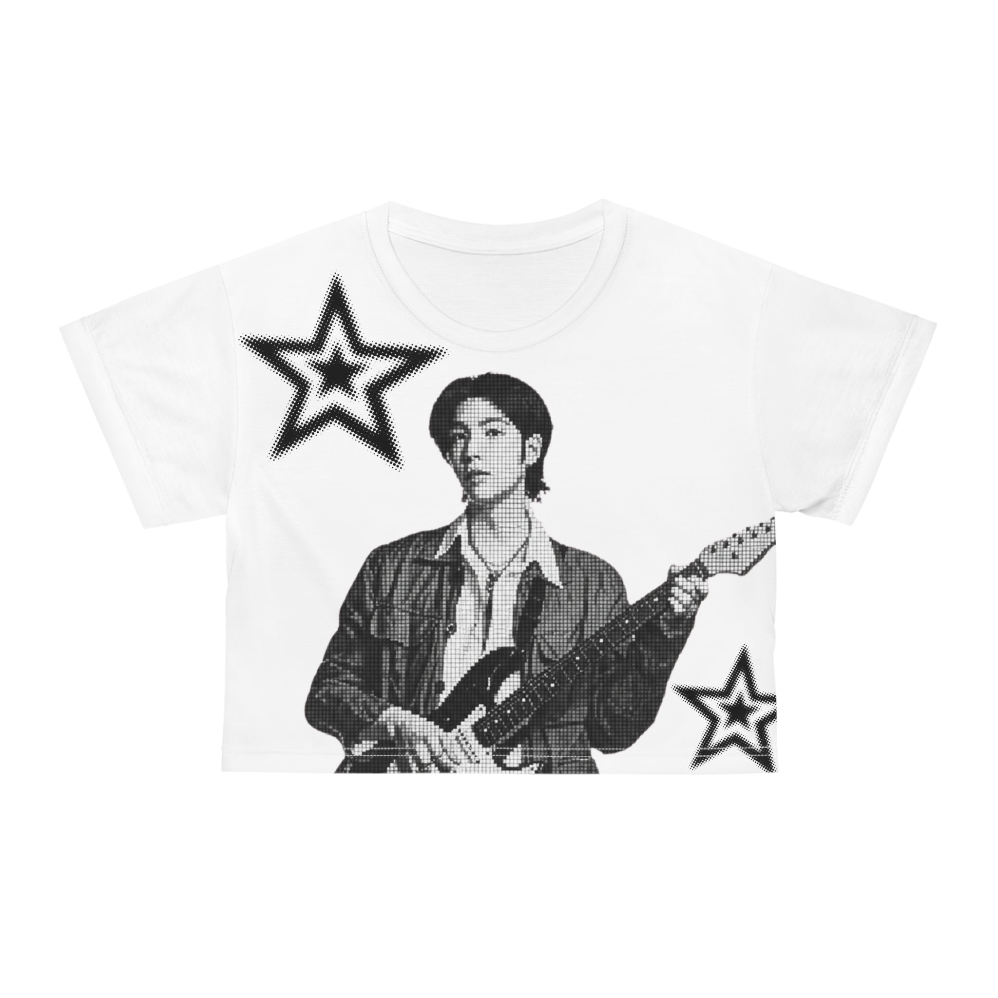 Yoongi/Suga Monochrome Portrait Graphic Crop Top