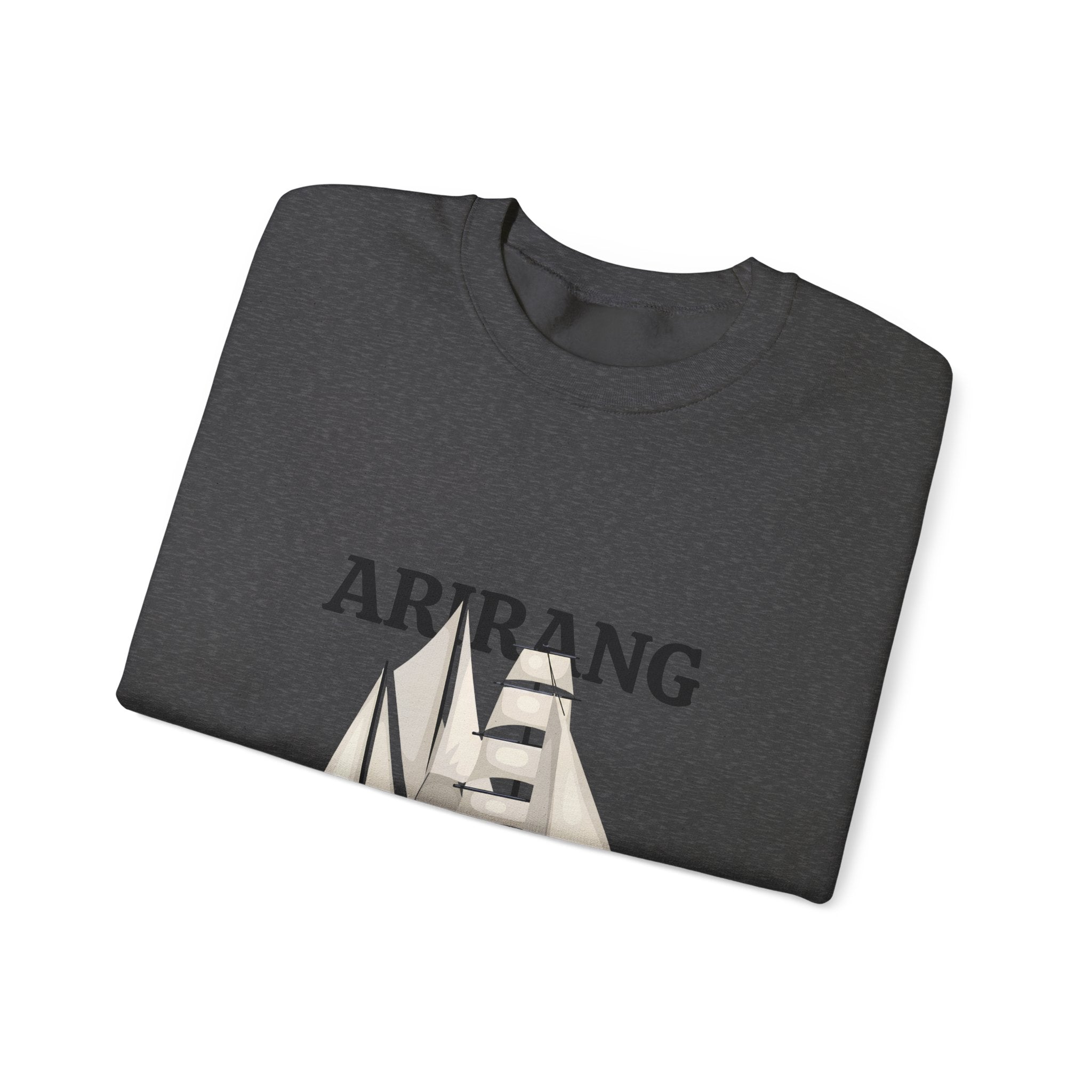 Arirang Sailboat Graphic Sweatshirt | BTS swim graphic in the back