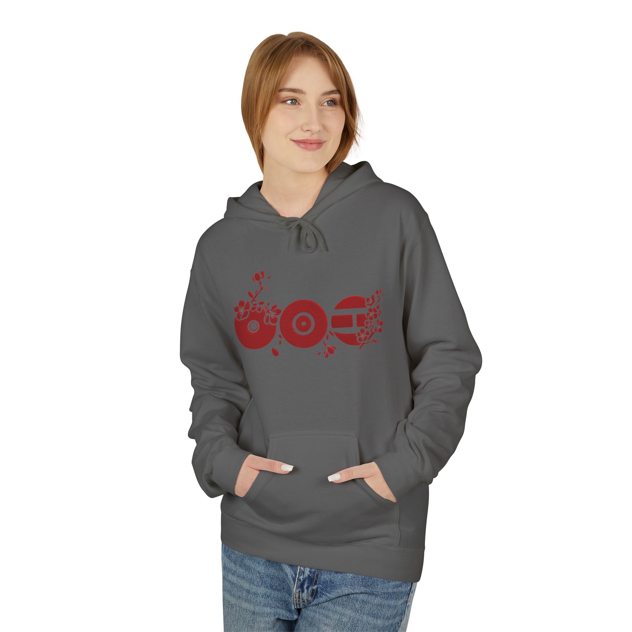 ARIRANG Cherry Blossom Hoodie With Traditional Floral Design