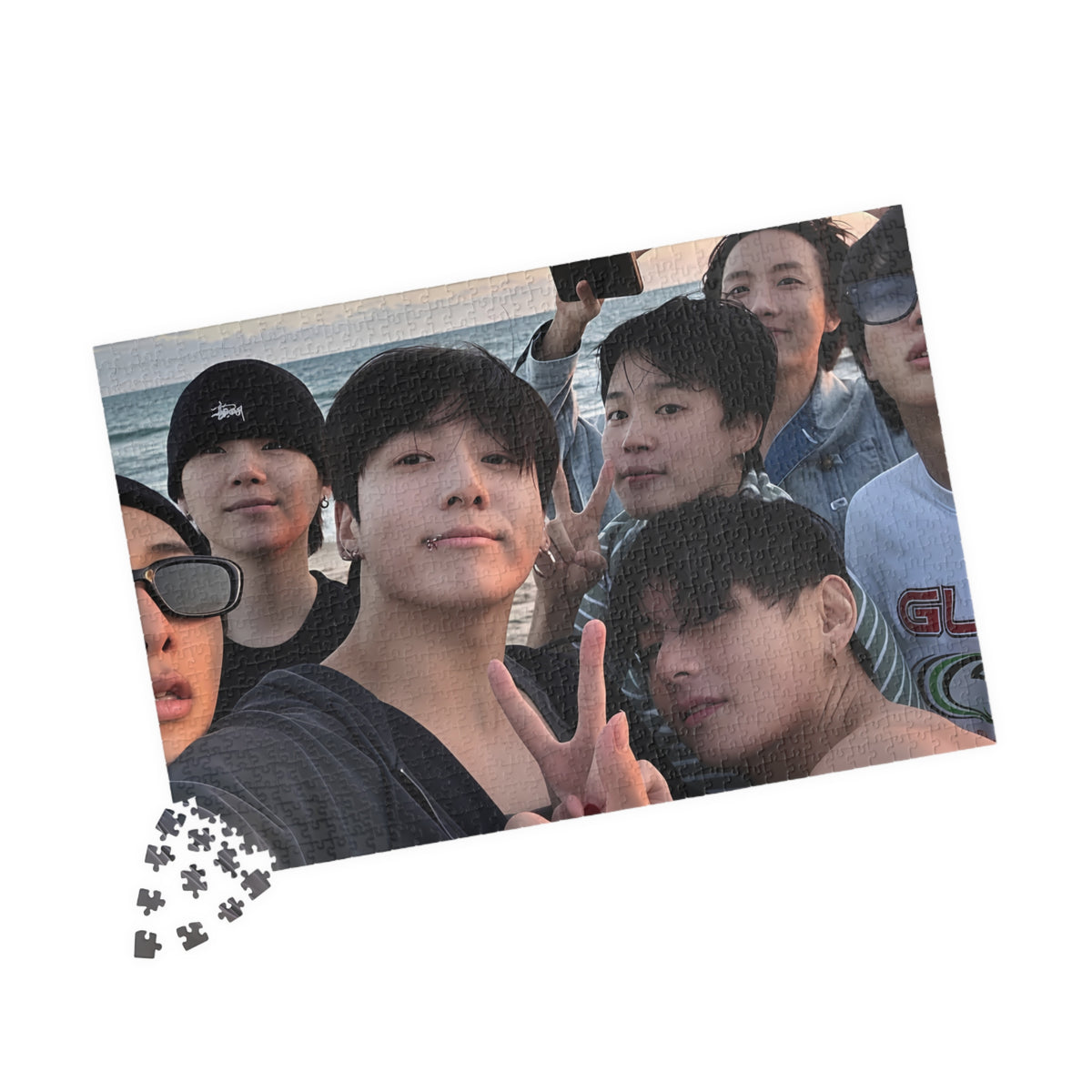 Photo Memory Puzzle — Beach Selfie Group Jigsaw (110/252/520/1014 pc)