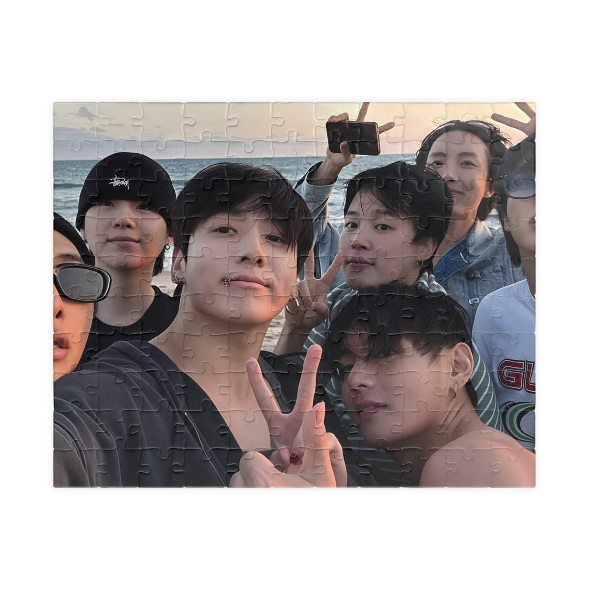 Photo Memory Puzzle — Beach Selfie Group Jigsaw (110/252/520/1014 pc)