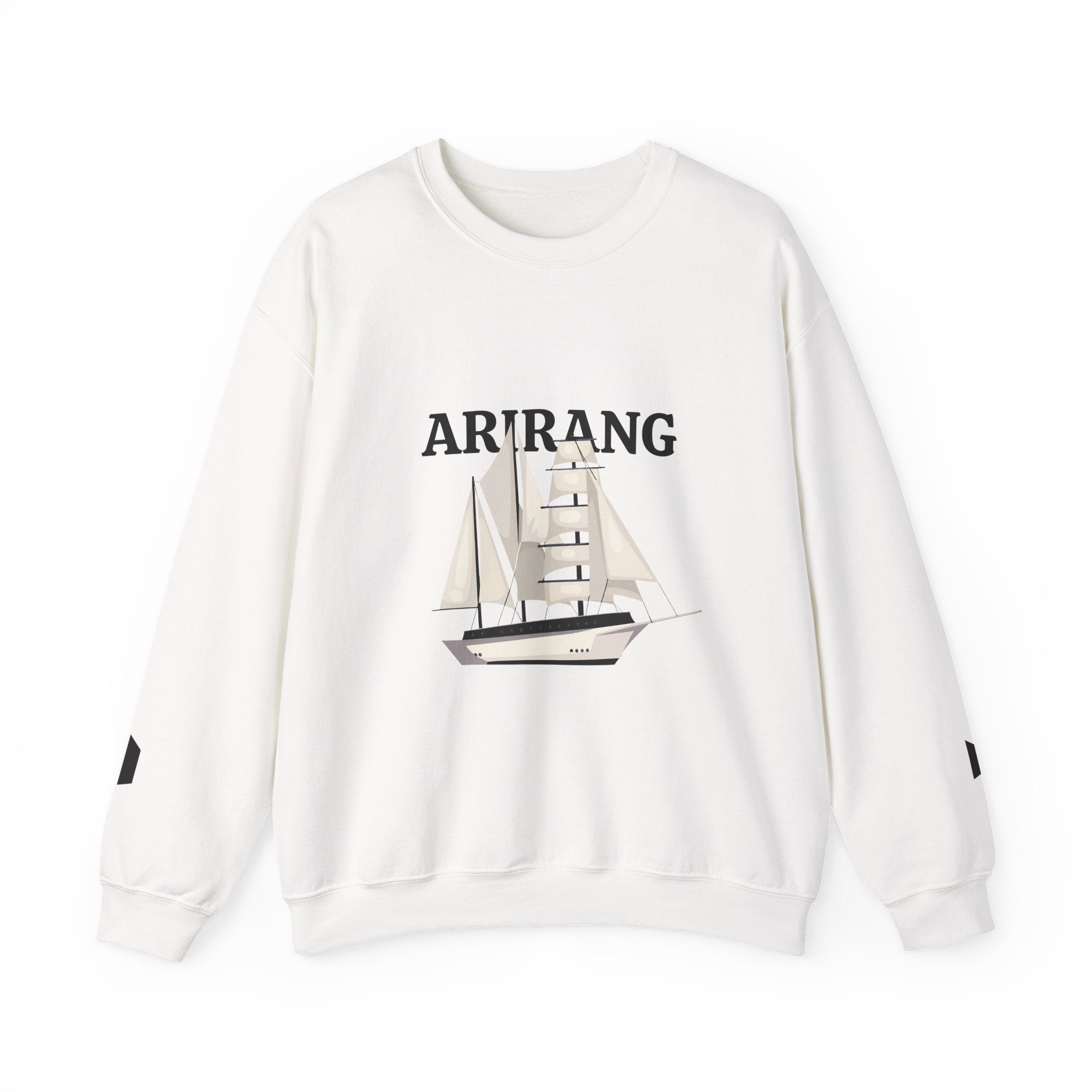 Arirang Sailboat Graphic Sweatshirt | BTS swim graphic in the back