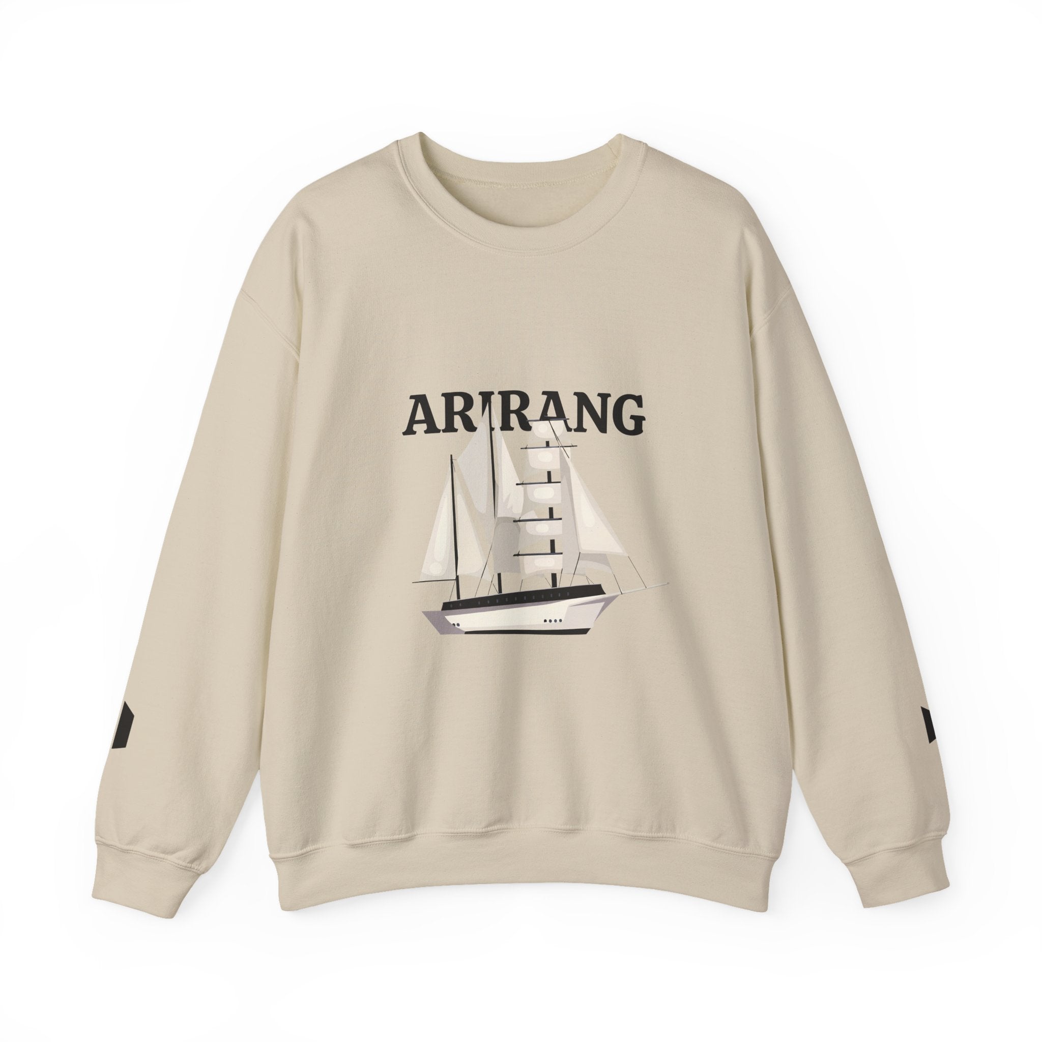 Arirang Sailboat Graphic Sweatshirt | BTS swim graphic in the back