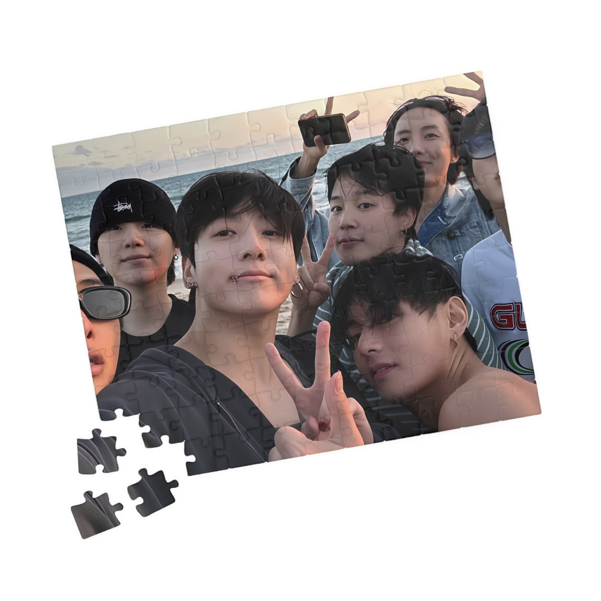 Photo Memory Puzzle — Beach Selfie Group Jigsaw (110/252/520/1014 pc)