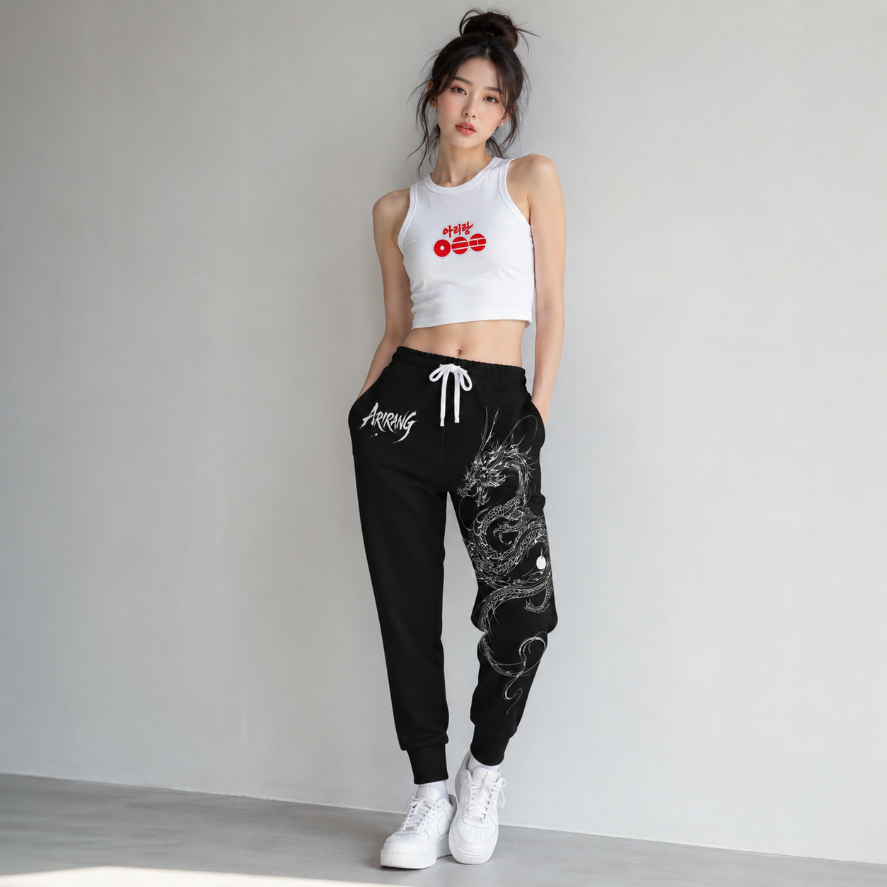 Korean dragon motif ARIRANG design | Athletic Joggers
