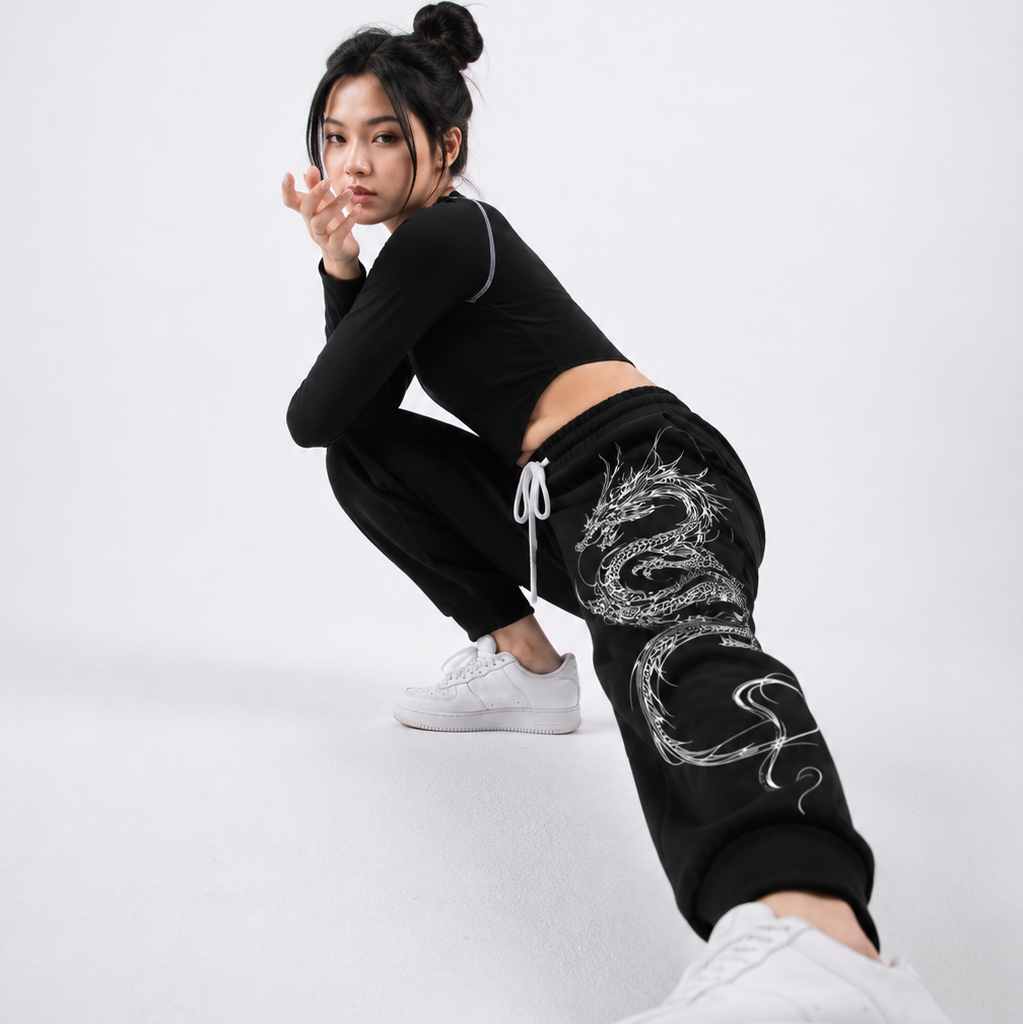 Korean dragon motif ARIRANG design | Athletic Joggers